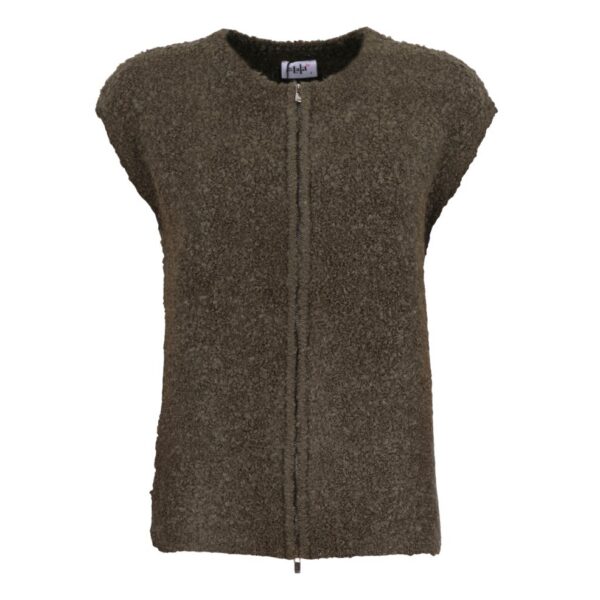 Gilet zonder mouwen Georgina Khaki She goes Lala